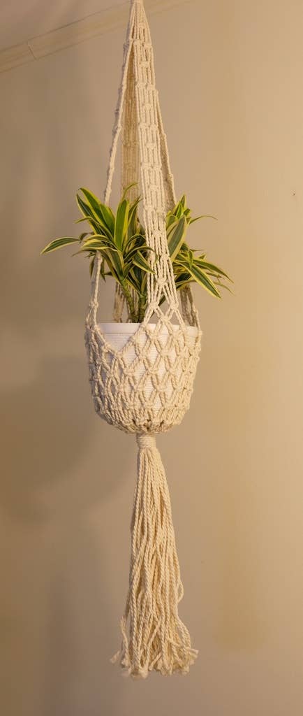 Handmade Macrame Hanger - 47 in.