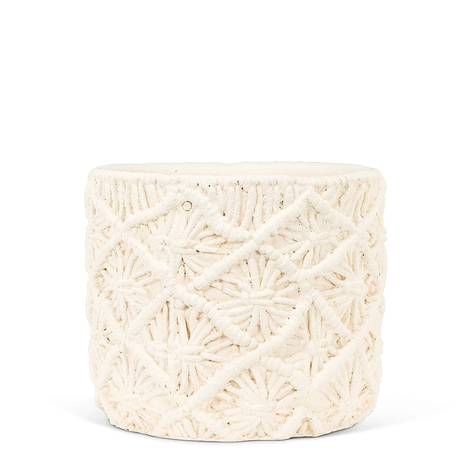 Large Macrame Style Planter - 7"D