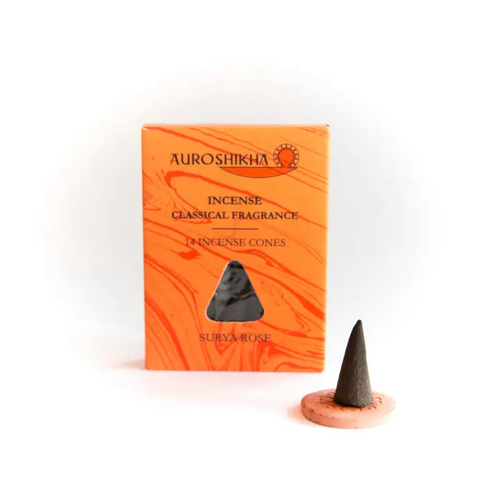 Surya Rose Auroshikha Incense Cone