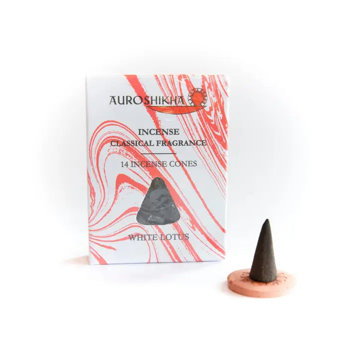 White Lotus Auroshikha Cone Incense