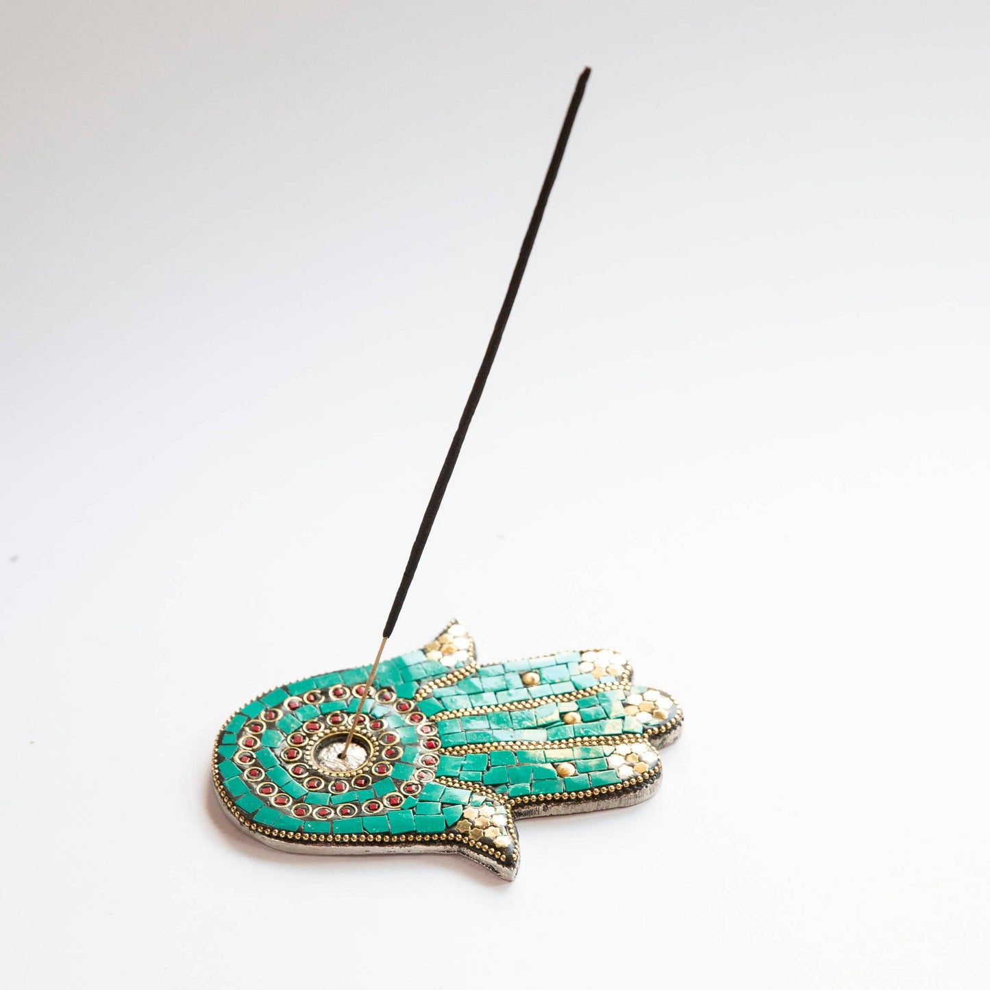 Hamsa Hand - Turquoise - Incense Holder