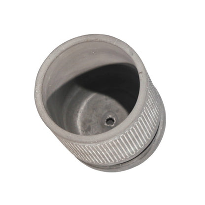 Gray Line Pattern Planter with Saucer 6"