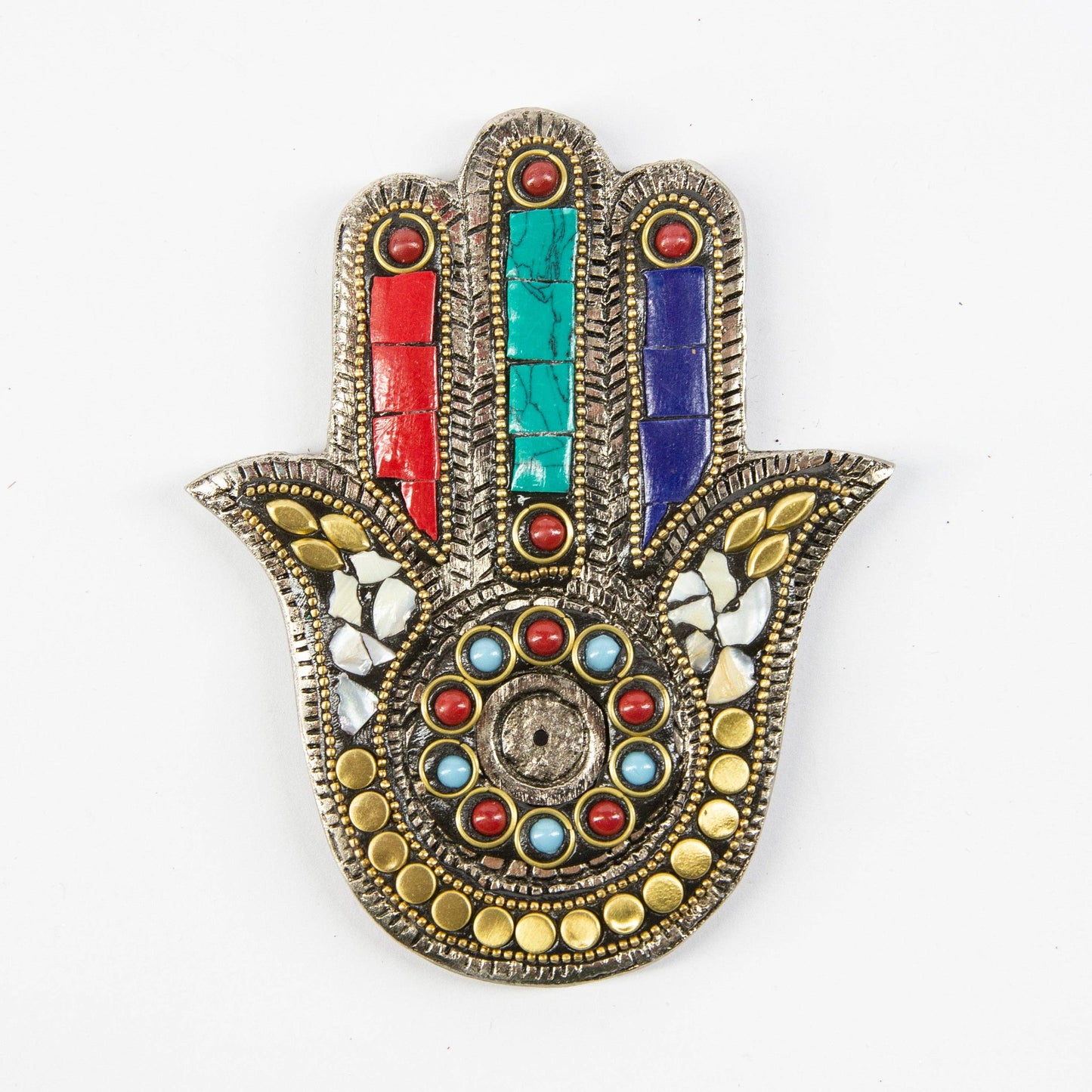 Hamsa Hand Mixed Colors Incense Holder