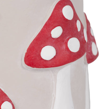 Red/White Magic Mushroom Applique Planter 6"