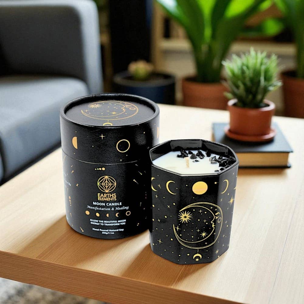 Crystal Candle, Moon Phase