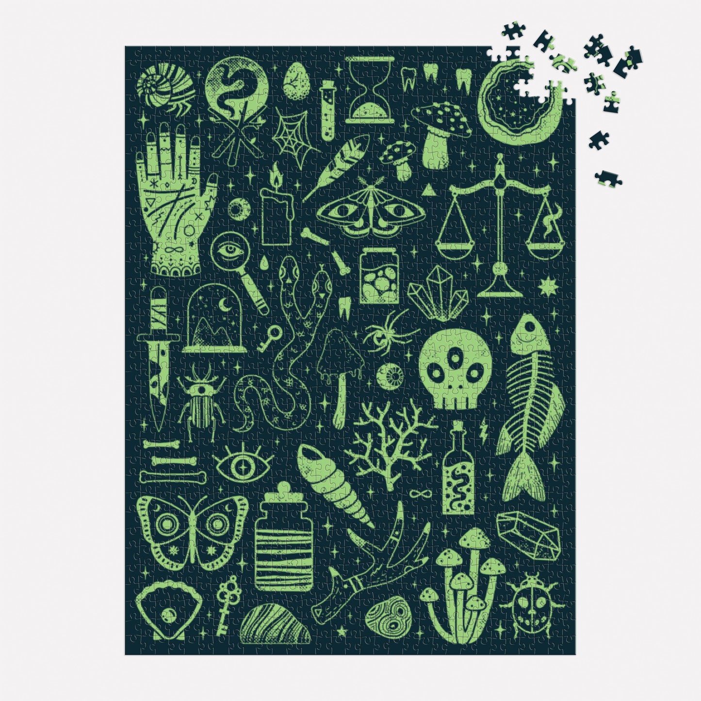 Occult and Curious 1000 Piece Glow in the Dark Puzzle