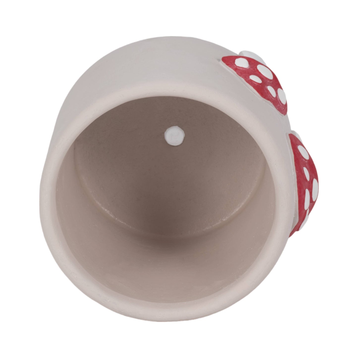 Red/White Magic Mushroom Applique Planter 6"