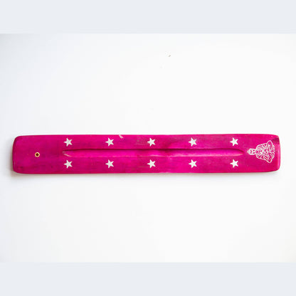 Fuchsia Buddha with Stars Incense Holder