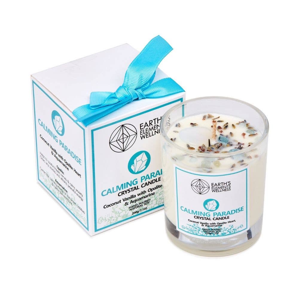 Crystal Candle, Calming Paradise