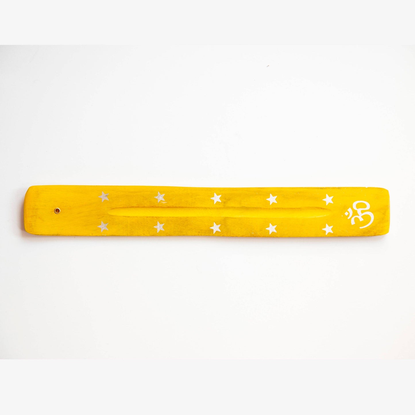 Yellow OM with Stars Incense Holder