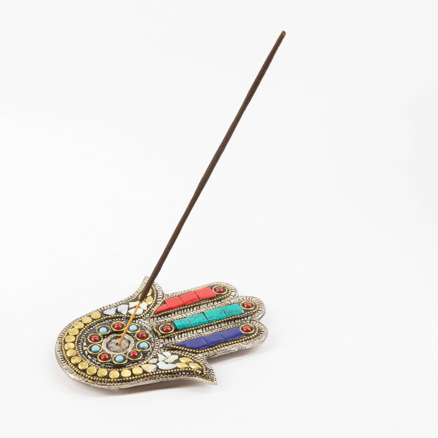 Hamsa Hand Mixed Colors Incense Holder