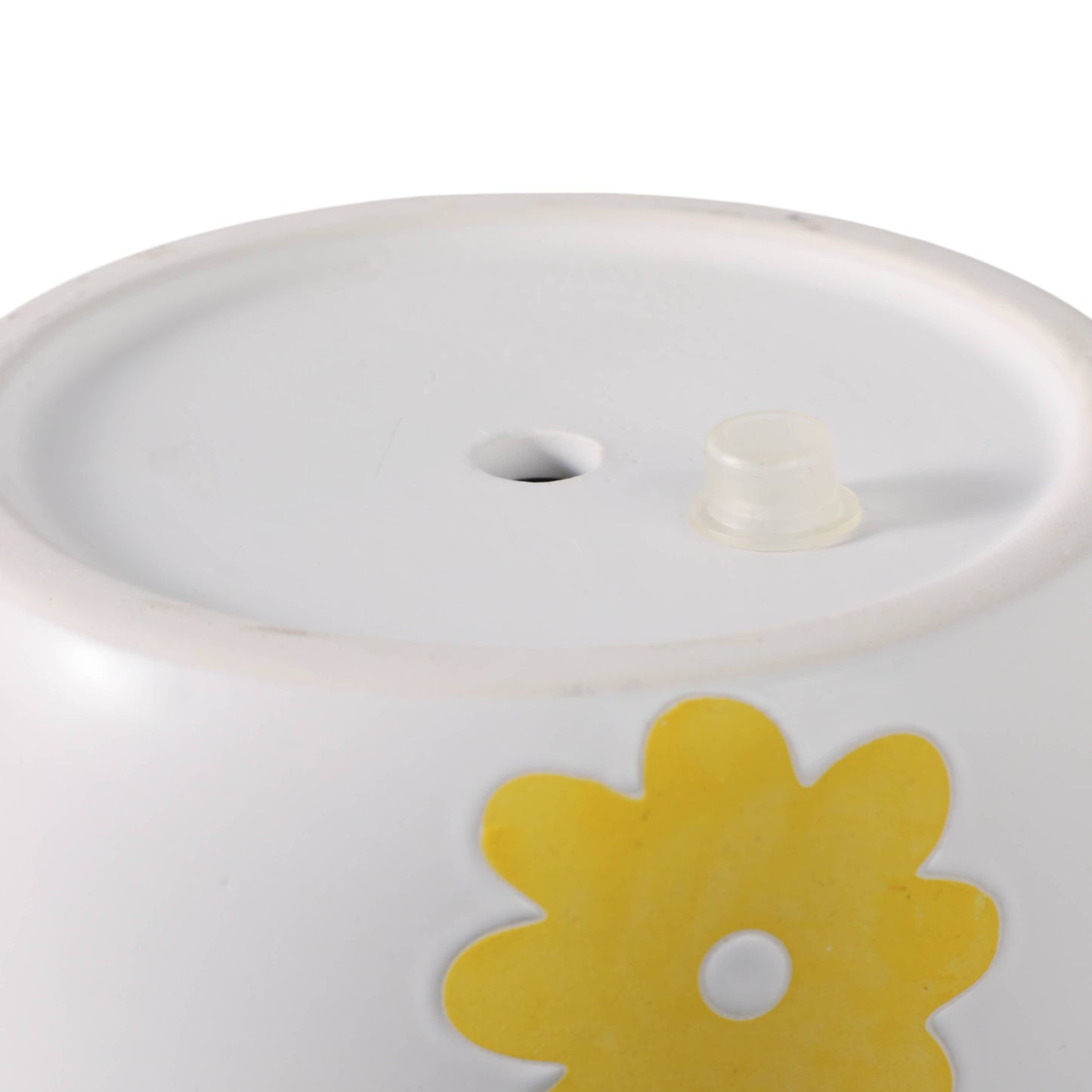 White/Yellow Ceramic Flower Power Planter