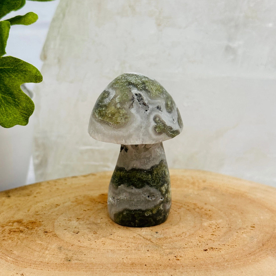 Polished Gemstone Mushroom Carving