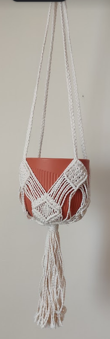 Handmade Macrame Double Hanging Basket - 40 cm