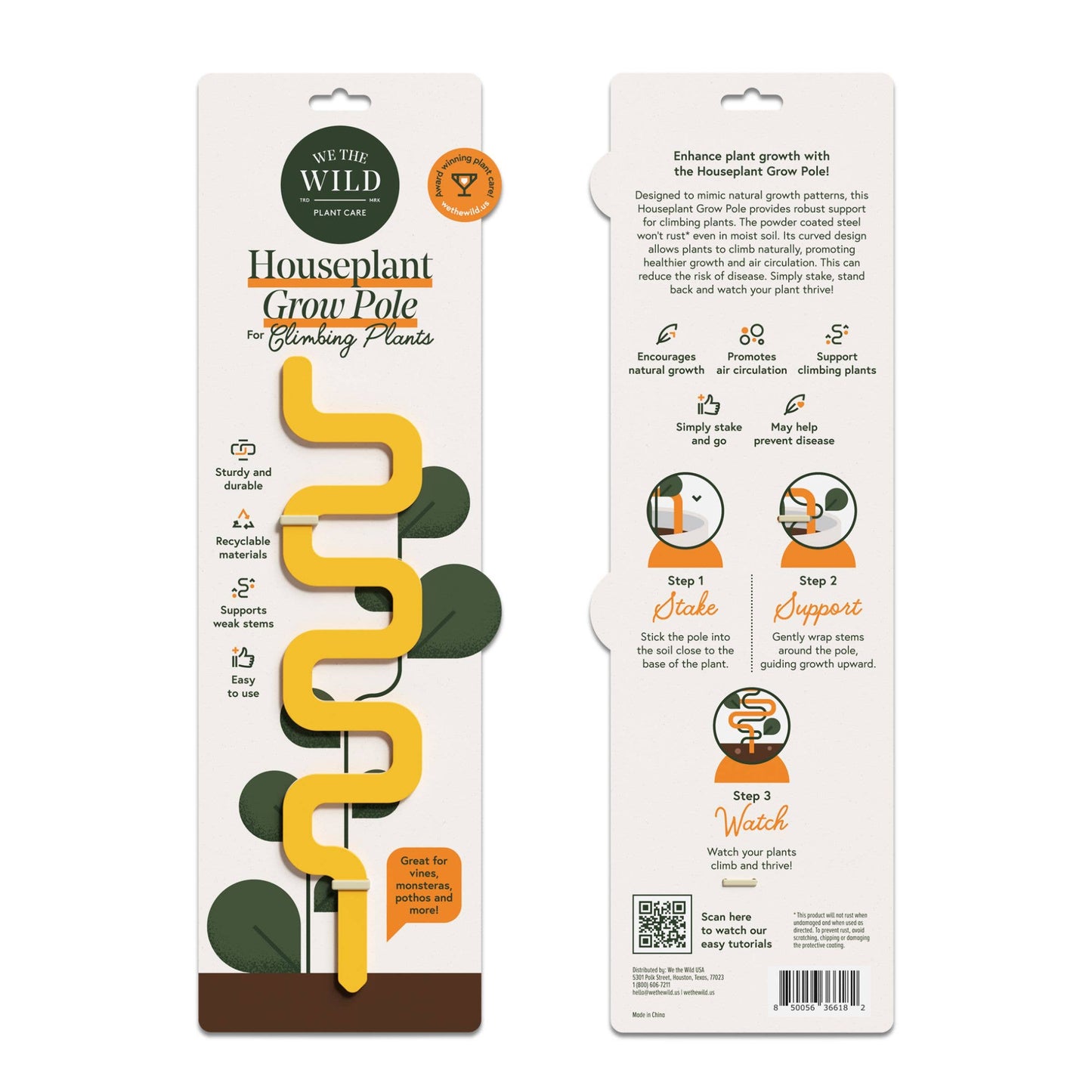 Metal Houseplant Grow Pole 11"