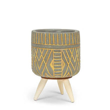 Small Angle Line Tripod Planter - Gold 4.5"H