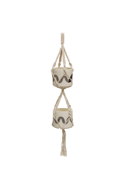Double Plant Hanger - Natural Color 51"