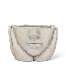 Small Face in Hands Planter - 4.5"H