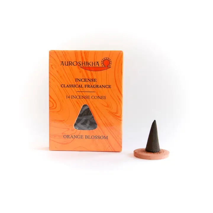 Orange Blossom Auroshikha Cone Incense