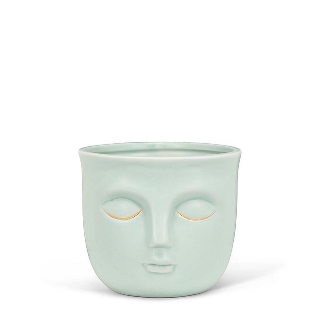 Small Sleeping Face Planter - Mint 3.5