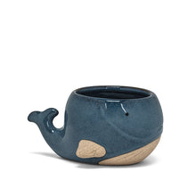 Small Blue Whale Planter - 2"H