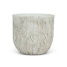 Small Light Leaf Planter - White 5"D