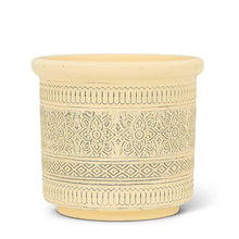 Yellow Embossed Band Planter
