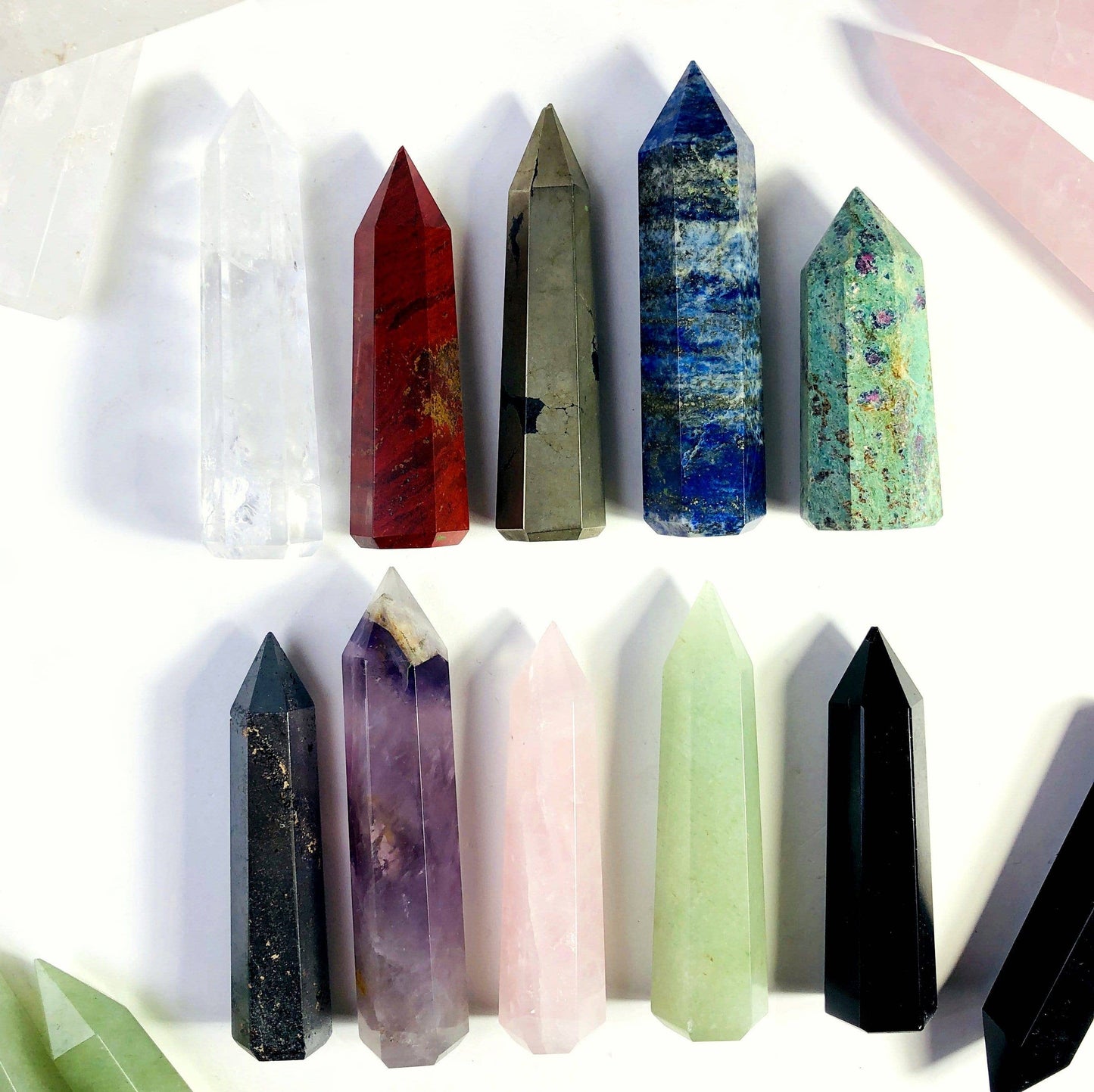 Crystal Polished Gemstone Pencil Points