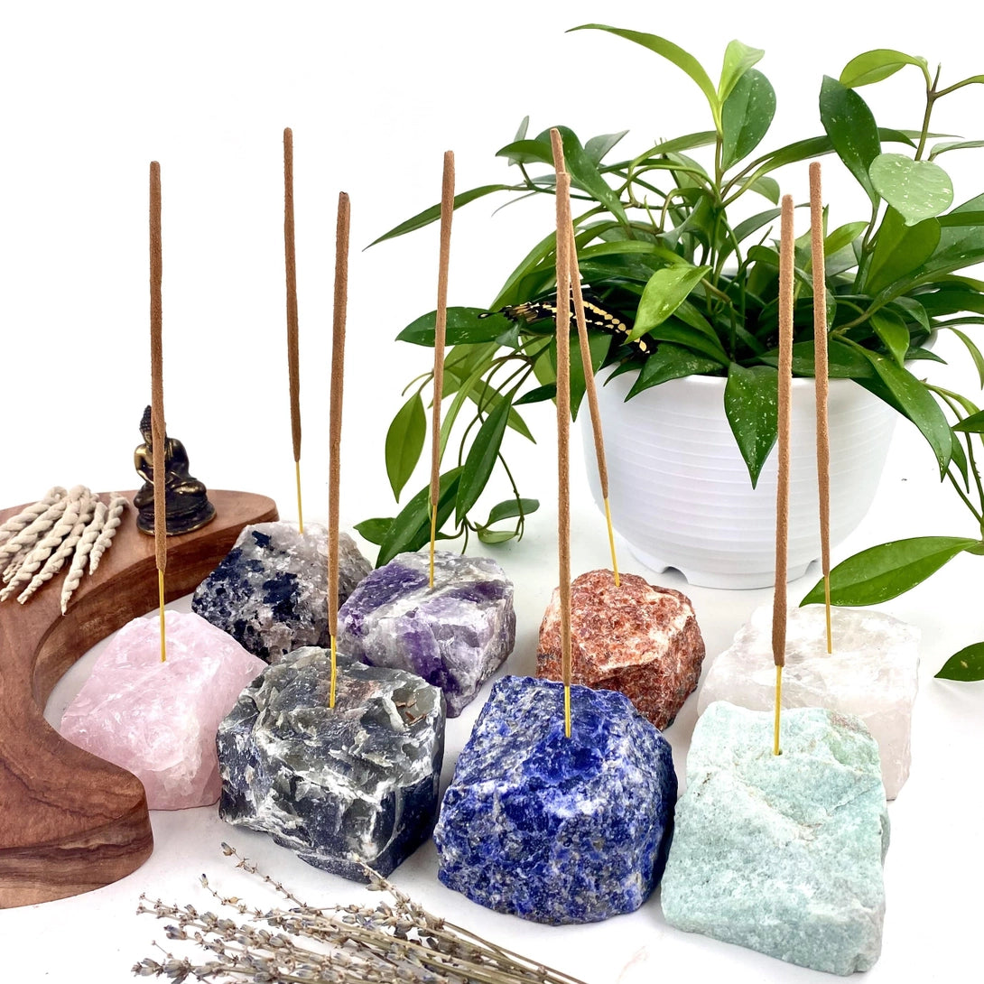 Rough Stone Crystal Incense Burner - Incense Holder