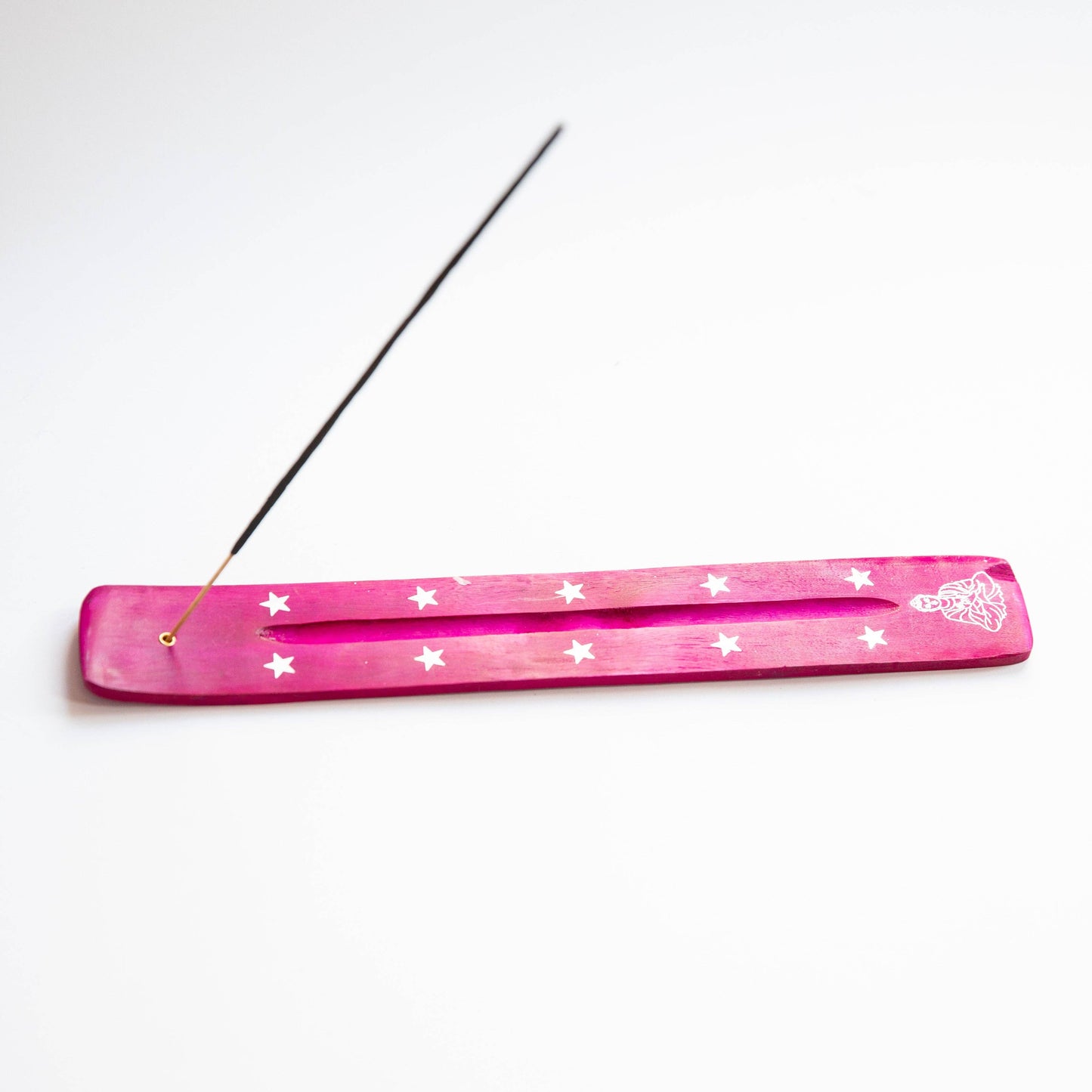 Fuchsia Buddha with Stars Incense Holder