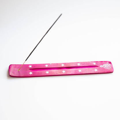 Fuchsia Buddha with Stars Incense Holder
