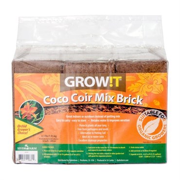 Grow !t Coco Coir Mix Brick (3 Pack)