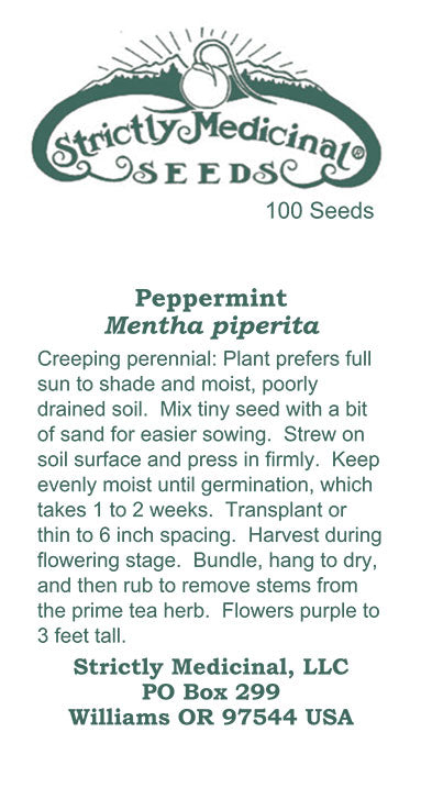 Peppermint (Mentha piperita) Organic Seeds